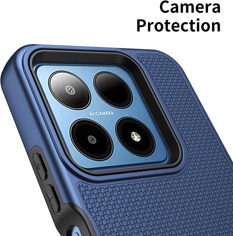 Mocotto for Boost Summit 5G Case with Tempered Glass Screen Protector,Dual Layer Heavy Duty Shockproof Protection (Boost Summit 5G,Blue) - Image 5